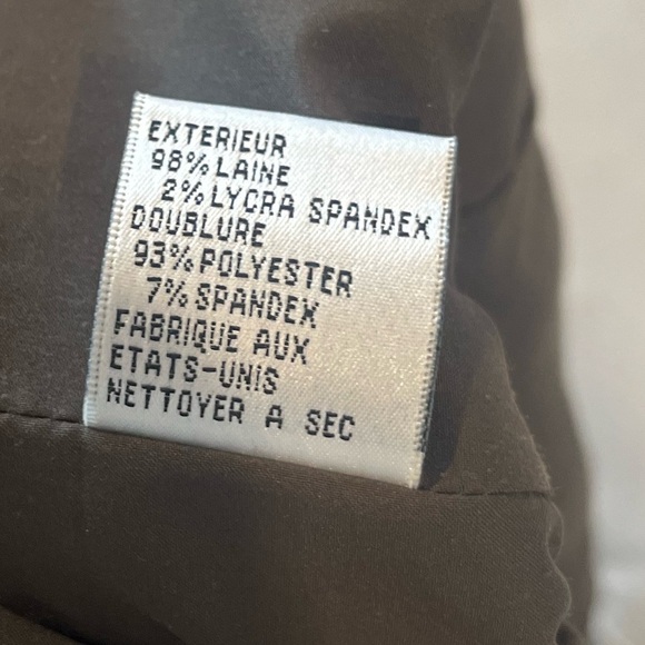 Vintage Talbots Olive Green Wool Blazer | Size 18 | Made in USA || Stretch - Picture 4 of 9